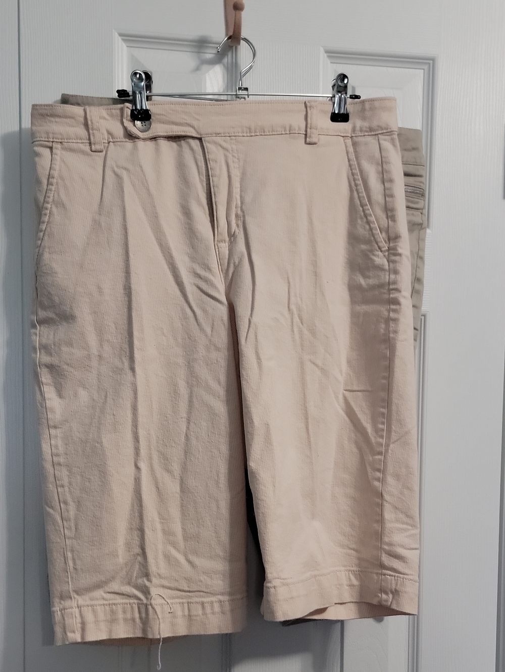 Women's Pink Stripe Bermuda Shorts -